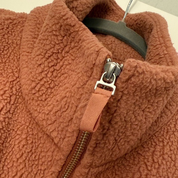Women's Cozy Fleece Jacket - Rust XL - Picture 4 of 8